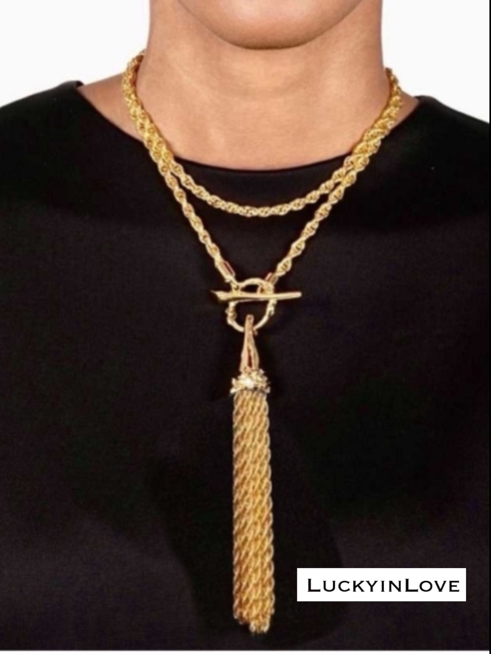 ALEXIS BITTAR • Brut Molten Gold Long Tassel Necklace